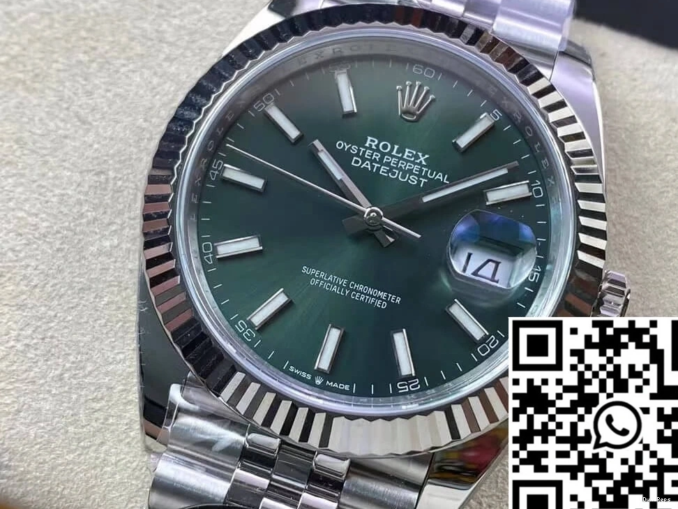 M126334-0027 Mint Clean Green Rolex Dial Datejust Factory 0502